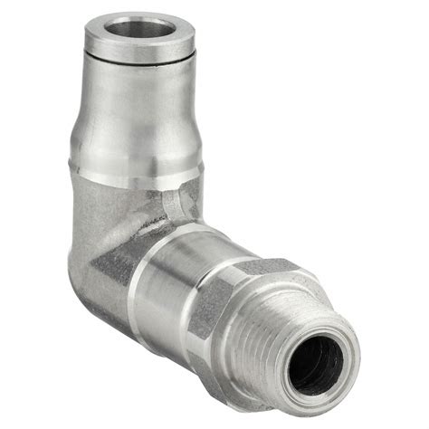 316L Stainless Steel Push To Connect X MNPT Extended Male Elbow