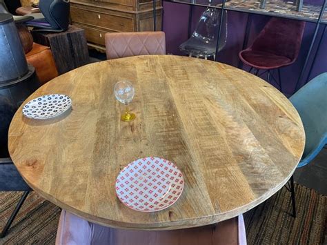 Mangohoutenmeubels Tafel Rond Mango Hout Eettafel