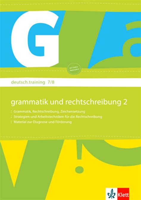 Deutsch Training Arbeitsheft Grammatik Und Rechtschreibung