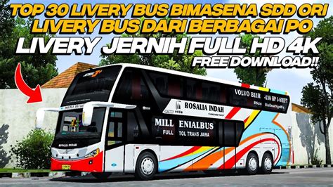 Top Livery Bus Bimasena Sdd Ori Terbaru Livery Bus Dari Berbagai Po