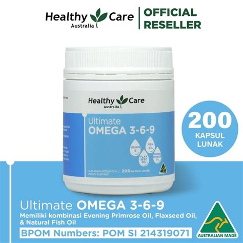 Jual HEALTHY CARE OMEGA 369 1000MG 200 CAPS MINYAK IKAN OMEGA 3 6 9 VIT