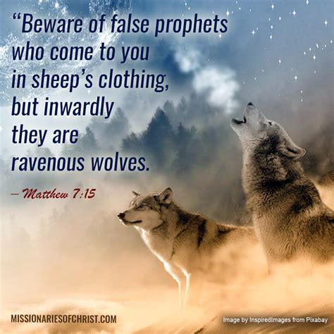 Bible Verse About False Prophets Missionaries Of Christ Catholic