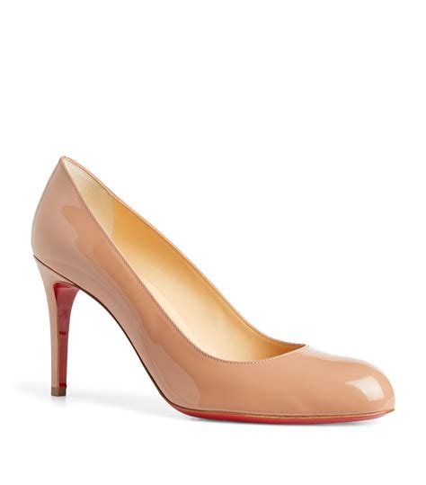 Womens Christian Louboutin Nude Simple Patent Leather Pumps 85 Harrods Uk