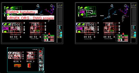 Proje Sitesi Elektrik Kurulumu Autocad Projesi