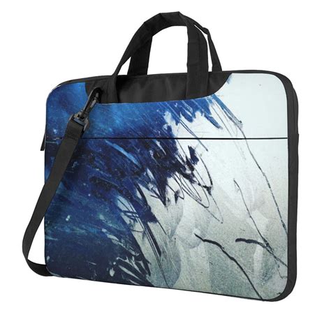 Blue Abstract Ink Laptop Bag 156 Inch Laptop Or Tablet Business Casual Laptop Bag