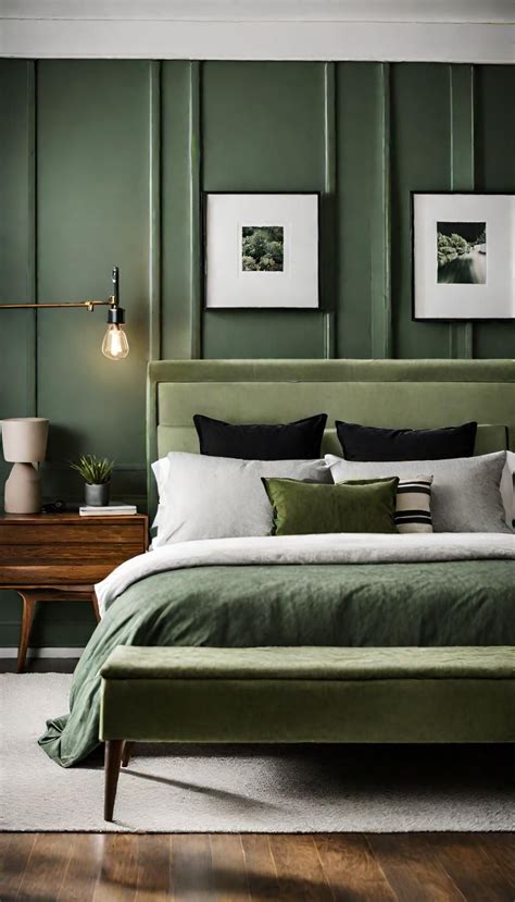 Sage Green Bedroom Ideas Decoração quarto verde Cores verdes para o