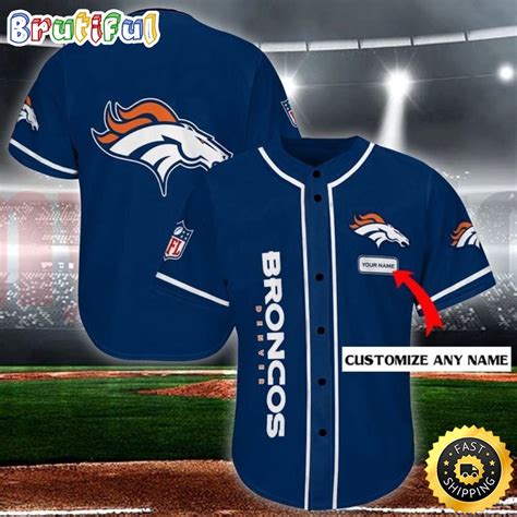 Personalized NFL Denver Broncos Baseball Jersey Sporty Team Jerseys