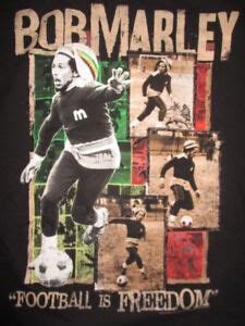 2015 BOB MARLEY Football Is FREEDOM Soccer XL T Shirt EBay