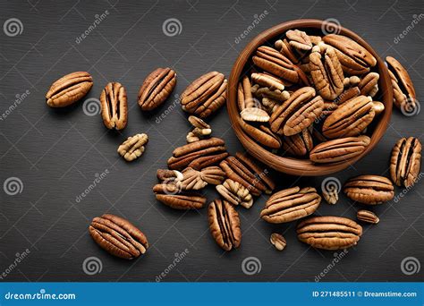 Pecan Nuts Set Peeled Core And Whole Shell Hand Drawn Sketch Style