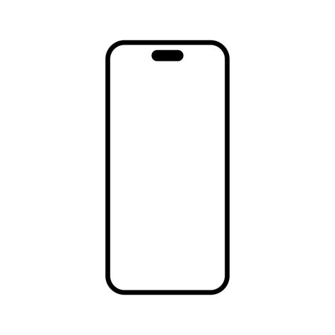 Blank Iphone 14 screen for mockup. Smartphone display icon vector ...