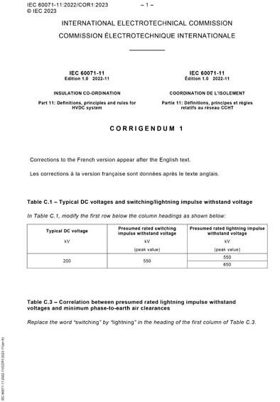 Iec Ed B Cor Corrigendum Insulation Co