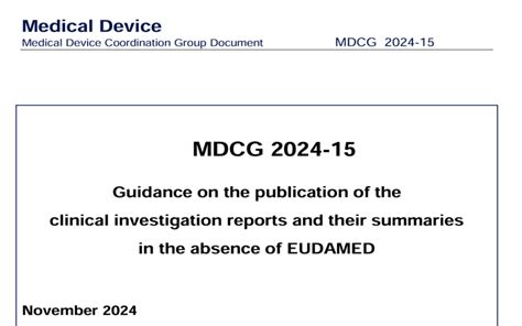 MDCG publicada nueva MDCG 2024 15 Guia para la publicación de los