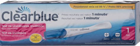 Clearblue Plus test za utvrđivanje trudnoće 1 kom dm drogeriemarkt ba