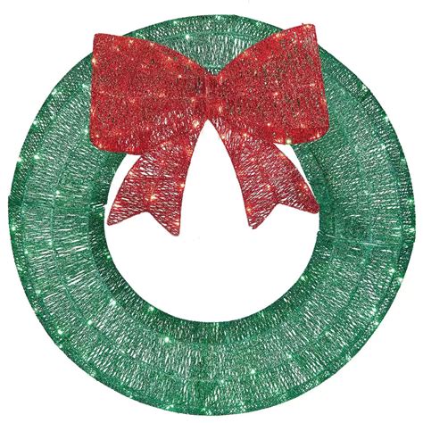 Christmas Wreath Glitter String Extra Large with 150 LED Lights - Buzz ...