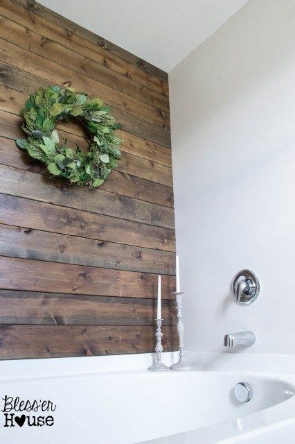 Easy Diy Vertical Shiplap Wainscoting In A Bathroom Plank Wall