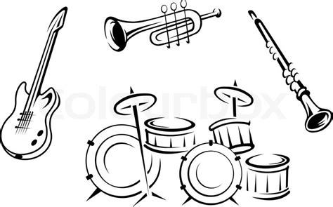 Set Of Musical Instruments Stock Vector Colourbox