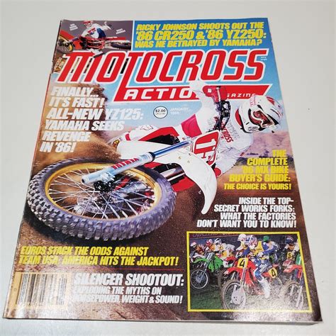 MOTOCROSS ACTION MAGAZINE 1986 KX 500 YZ 490 CR 250 125 CAGIVA KTM 125