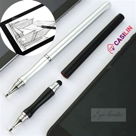 Caneta Touch Screen Ponta Fina Stylus Capacitiva Universal Em