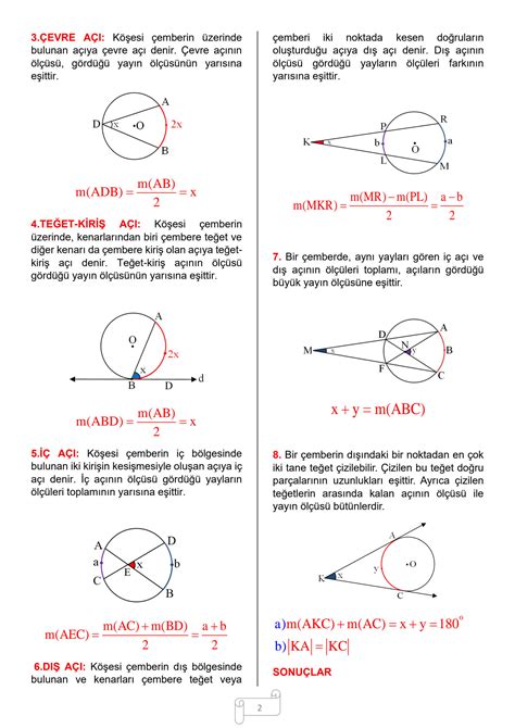 SOLUTION Tyt Ayt Geometri Cember Ve Daire Konu Anlatim Studypool