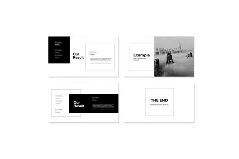 Black White Powerpoints Presentation Template Por Rootslide No