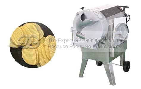 Corrugated Potato Chips Cutting Machine Wave Shape Potato Cutter Machine