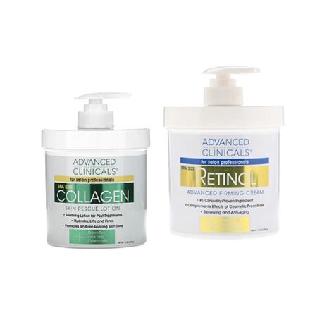 Advanced Clinicals Collagen Skin Rescue Lotion OR Retinol Advanced