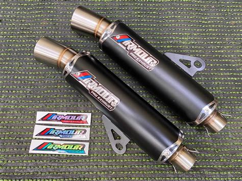 Silencer Knalpot Samlong Black Coating Silencer Only Inlet 38mm Inlet