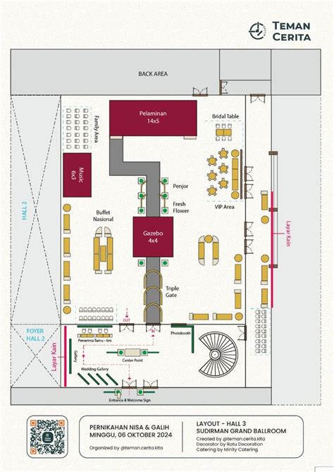 layout catering decoration sudirman grand ballroom