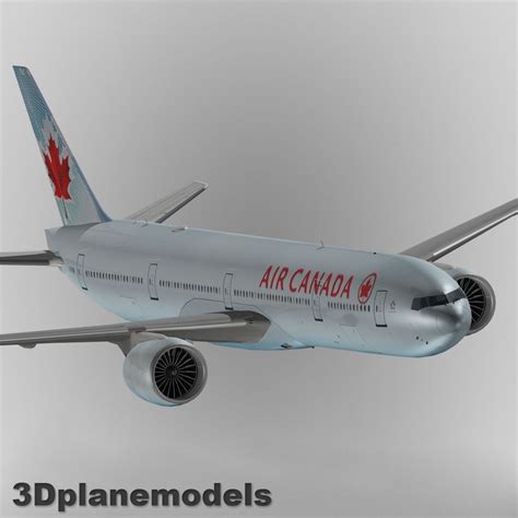 Boeing 777 300er 에어 캐나다 3d 모델 199 3ds Cob Dxf Flt Lwo Max Obj