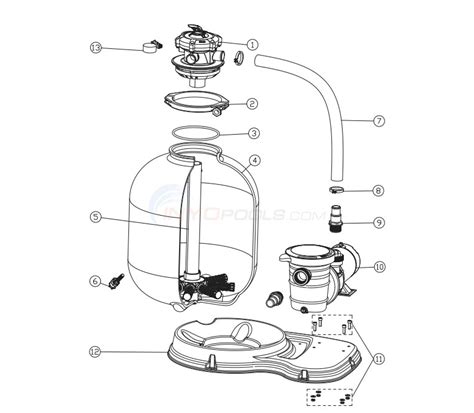 Pureline 19 Above Ground Pool Sand Filter System Parts