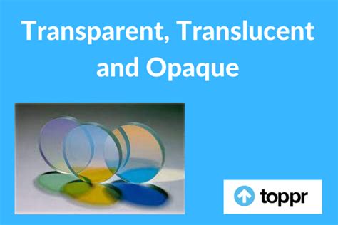 Transparent, Translucent and Opaque: Definition, Difference Between Al