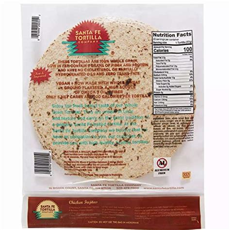 Santa Fe Tortilla Company Homestyle Whole Grain And Flax Tortilla Wraps Seaton Snacks