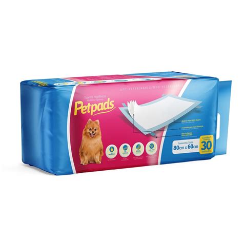 Tapete Higiênico Pet Pads 30 Unidades 80X60 Submarino