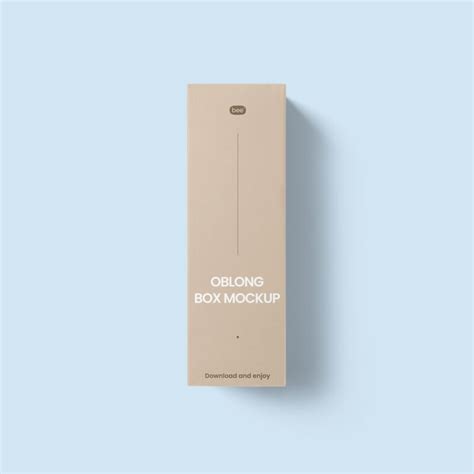 Free Oblong Box Mockup Mockupbee