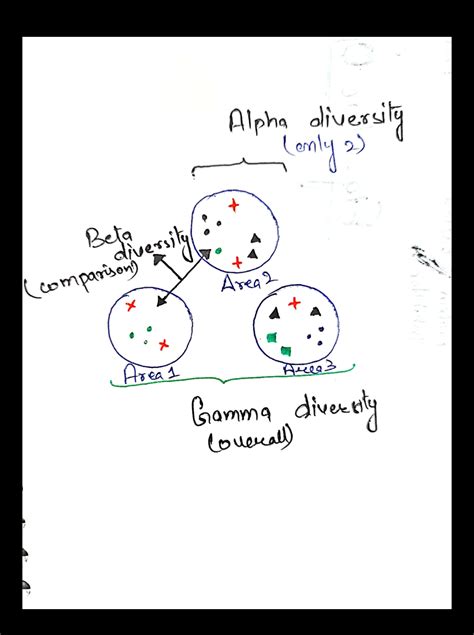 [Solved] Explain alpha, beta and gamma diversities with examples ...