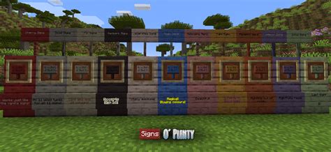 Signs O Plenty Screenshots Minecraft Mods Curseforge