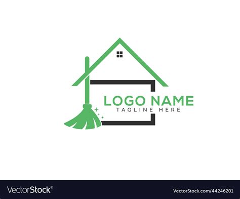 Creative home cleaning logo design house Vector Image