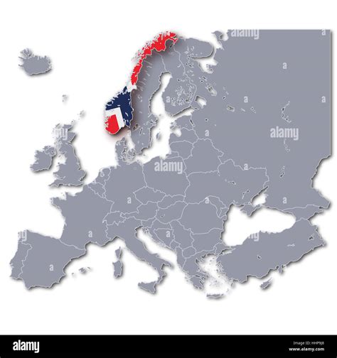 europe map norway Stock Photo - Alamy