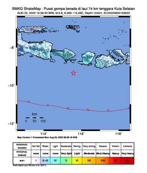 Gempa Bermagnitudo 5 8 Guncang Bali Dan NTB Kompas Id