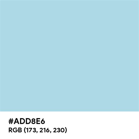 Light Blue color hex code is #ADD8E6