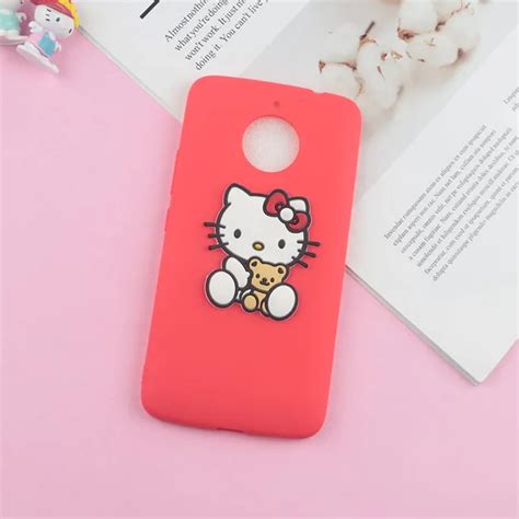 Lovely Hello Kitty Cat Case For Motorola Moto G5s Plus Soft Cute