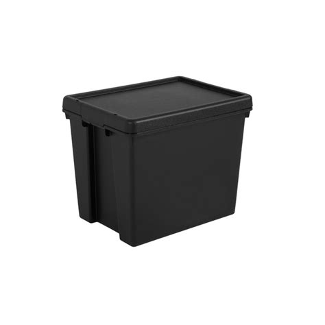 Wham 24l Recycled Heavy Duty Plastic Storage Box With Lid 5 Pack