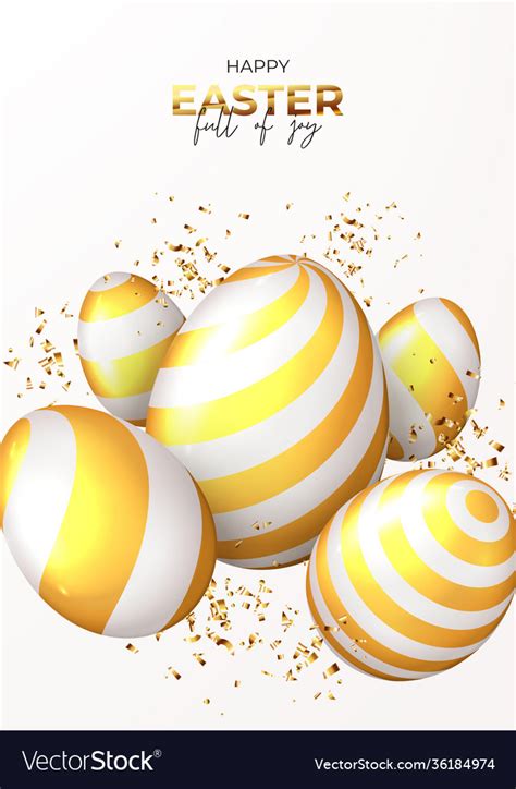 Happy Easter Holiday Poster Royalty Free Vector Image