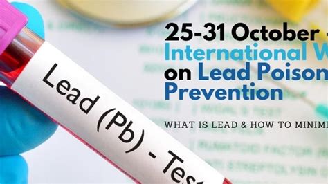 International Week On Lead Poisoning Prevention Is Celebrated From 25 To 31 October United