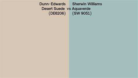 Dunn Edwards Desert Suede De6206 Vs Sherwin Williams Aquaverde Sw