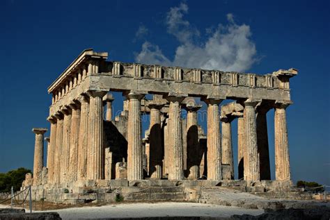 Ancient Aphaia Temple at Aegina Stock Image - Image of famous ...