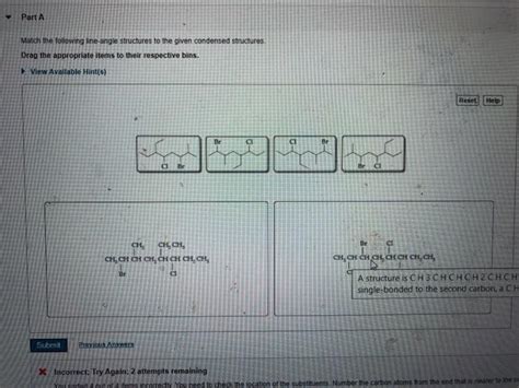 Solved Part A Match The Following Line Angle Structures To Chegg