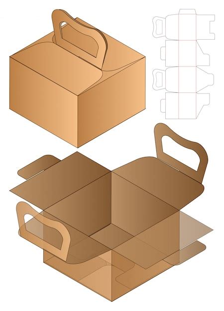 Caja De Embalaje Troquelado Plantilla D Vector Premium