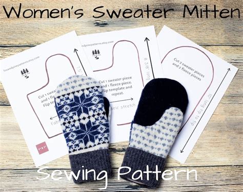 Pdf Mitten Pattern How To Make Mittens From Upcycled Felted Wool