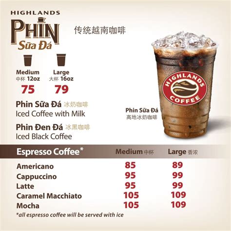 Highlands Coffee Philippines Menu and Prices [August 2024] - PhilMenu